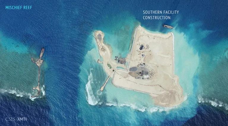 Archived image accompanying: More Than 200 Chinese Vessels Mass at Contested Mischief Reef