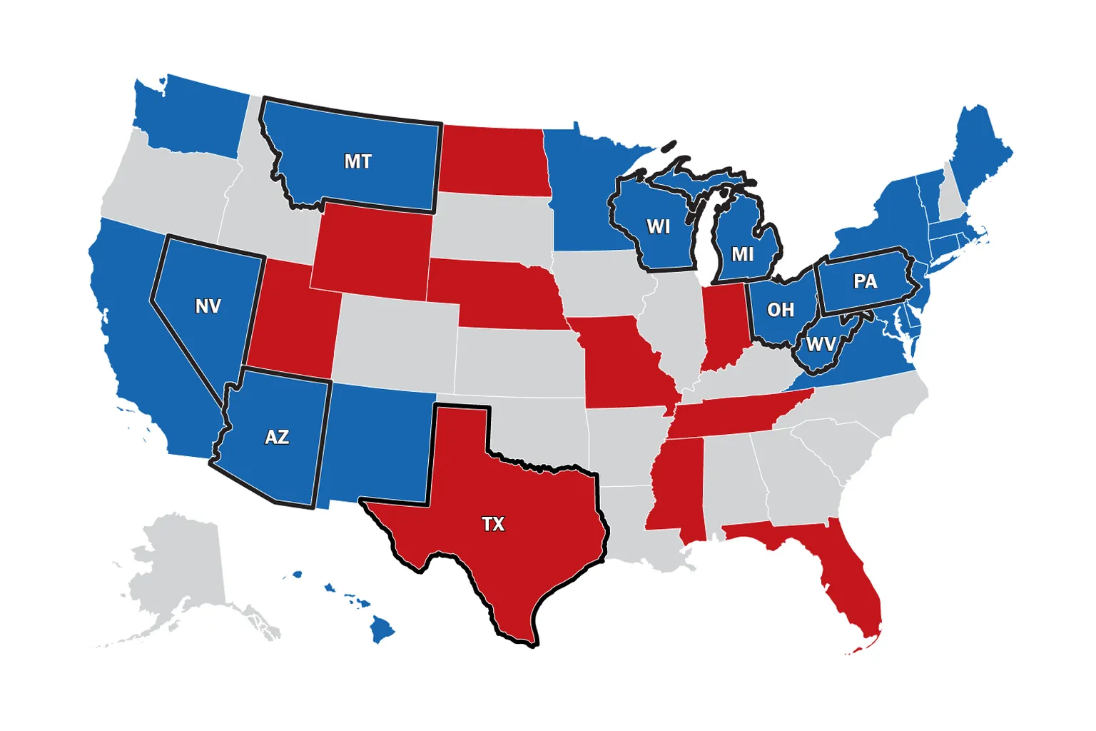 Archived image accompanying: Democrats Target Senate Control with Key Races in NC, OH, MI, and TX
