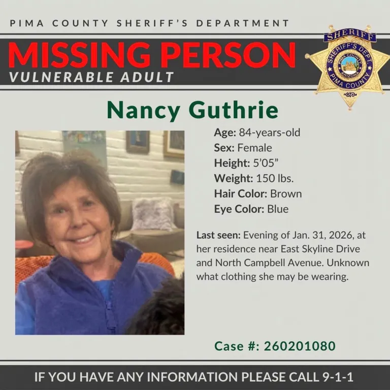 Archived image accompanying: FBI Seizes SUV in Search for Missing Nancy Guthrie, Offers $50K Reward