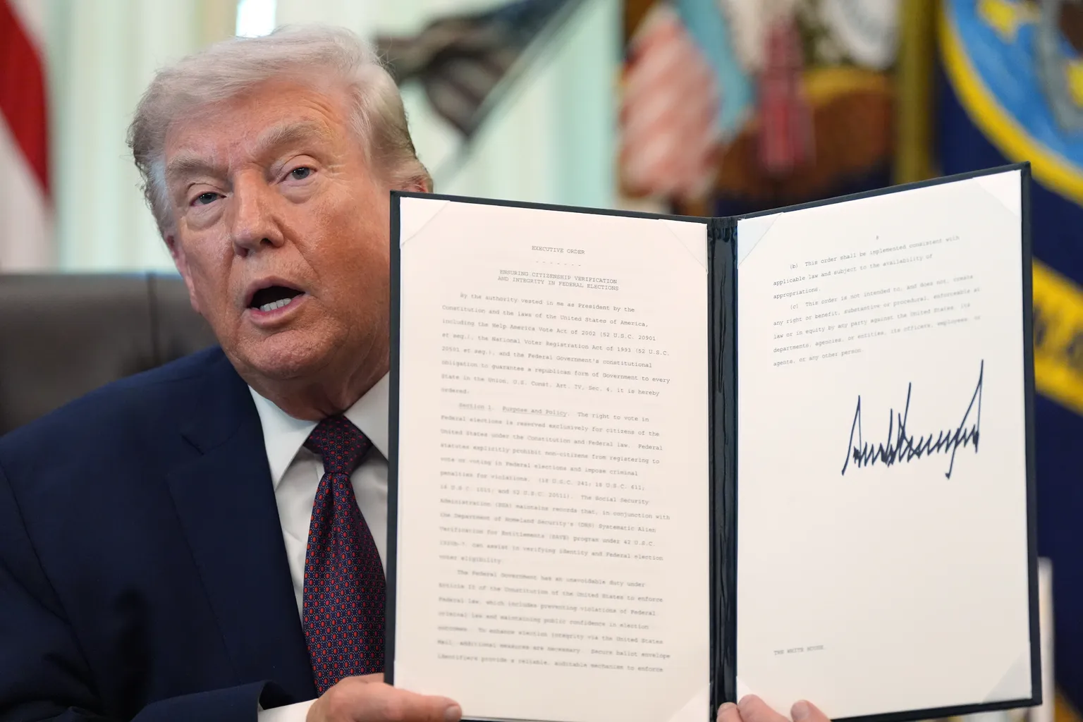 Archived image accompanying: Democrats Sue to Block Trump’s Mail Voting Order Before 2026 Midterms