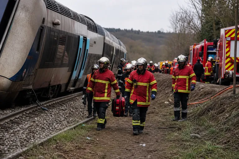 Archived image accompanying: France probes sabotage after Normandy derailment injures 44