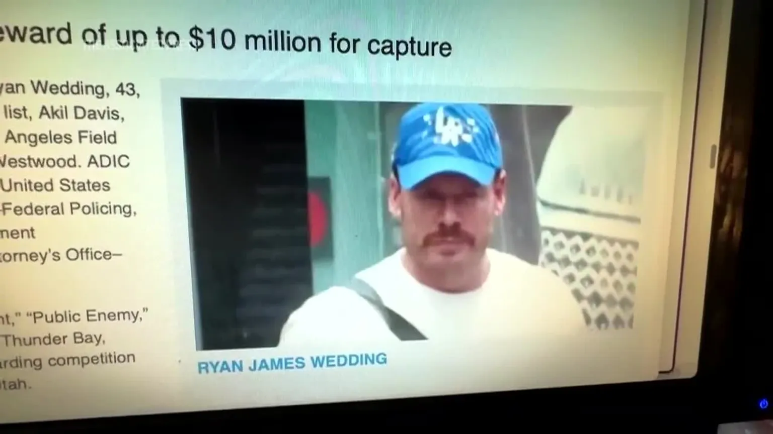 Archived image accompanying: Former Canadian Olympian Ryan Wedding Arrested in Mexico for Drug Trafficking