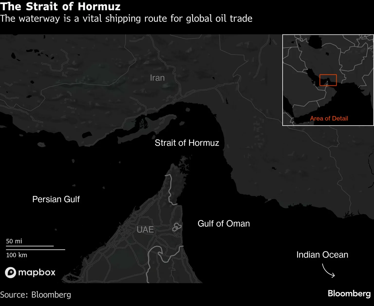 Archived image accompanying: Iran Controls Strait of Hormuz as Shipping Lags and Oil Hits $150 per Barrel