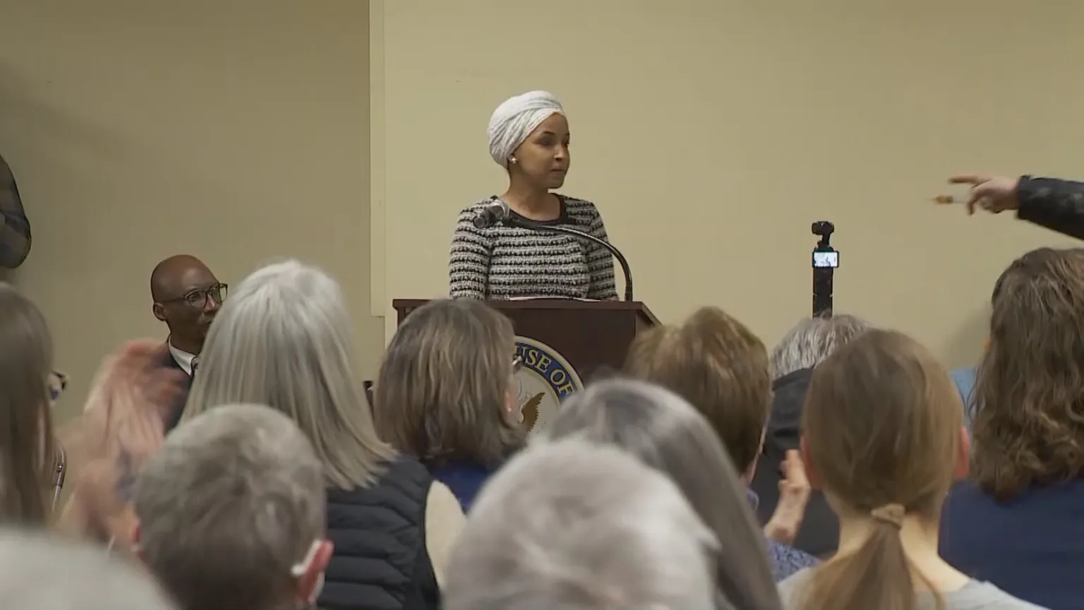Archived image accompanying: Man Arrested for Spraying Rep. Ilhan Omar with Unknown Liquid in Minneapolis