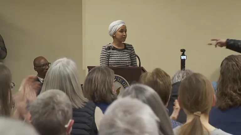 Archived image accompanying: Man Arrested for Spraying Rep. Ilhan Omar with Unknown Liquid in Minneapolis