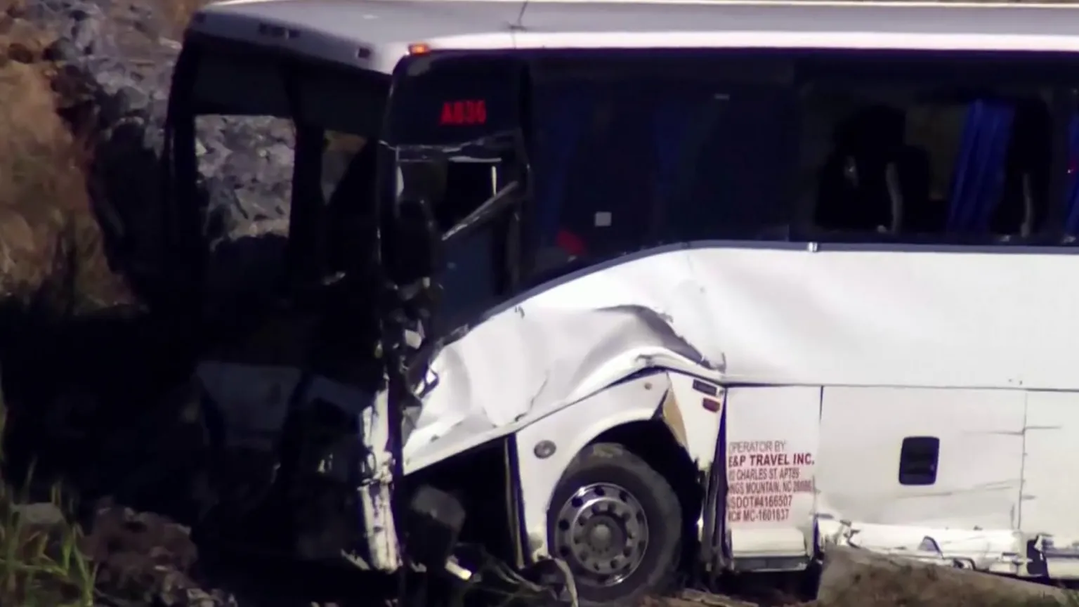 Archived image accompanying: NTSB: I-95 Bus Plowed Half a Mile Through Traffic Before Killing 5 in Virginia