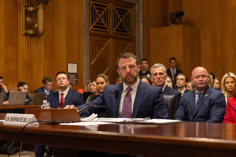 Archived image accompanying: Senate Confirms Sen. Markwayne Mullin as DHS Secretary Amid Shutdown Crisis