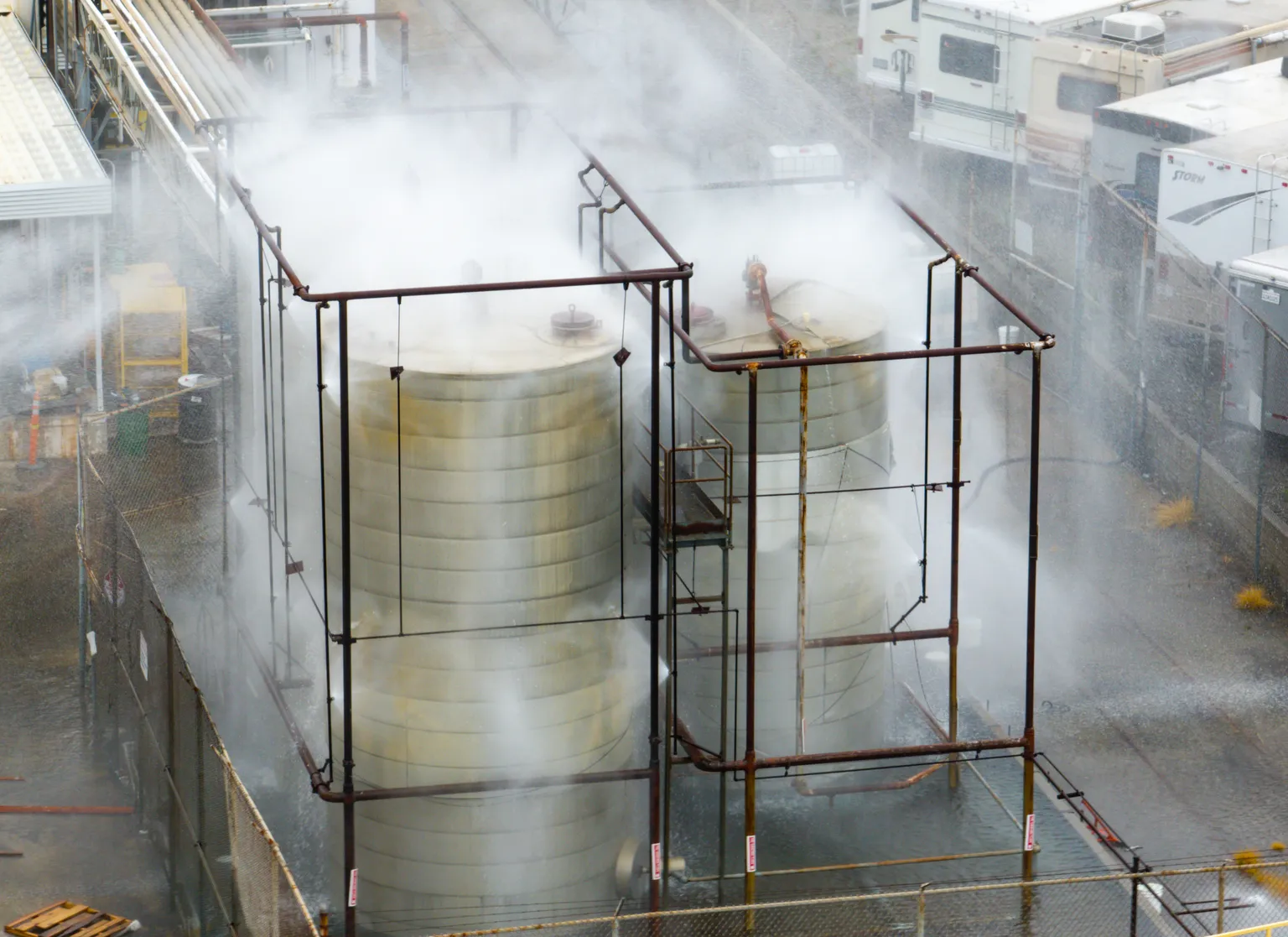 Archived image accompanying: Firefighters Eliminate Explosion Risk at GKN Aerospace Chemical Tank in Garden Grove