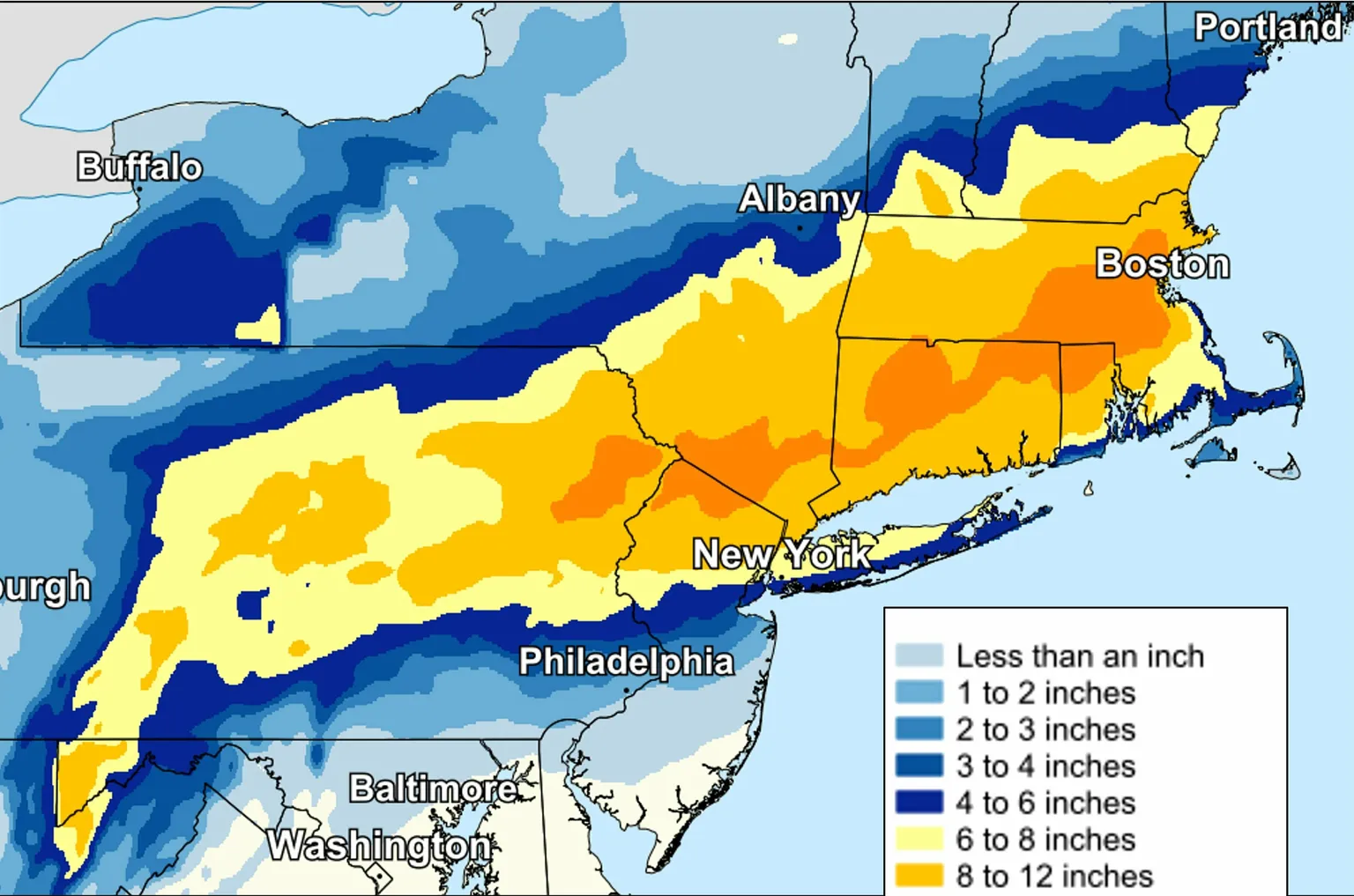 Archived image accompanying: Nor’easter Slams Mid-Atlantic and Northeast with Up to 16 Inches of Snow