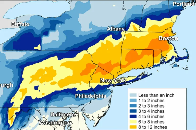 Archived image accompanying: Nor’easter Slams Mid-Atlantic and Northeast with Up to 16 Inches of Snow