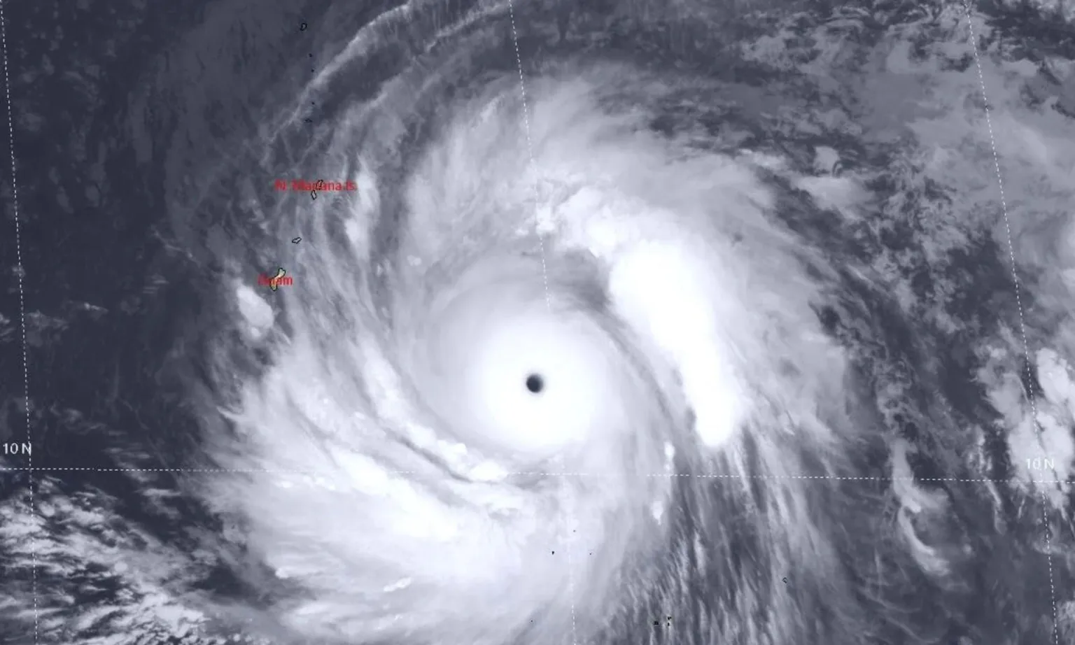 Archived image accompanying: Super Typhoon Sinlaku Hits Guam and Marianas, Triggering Emergency Shutdowns