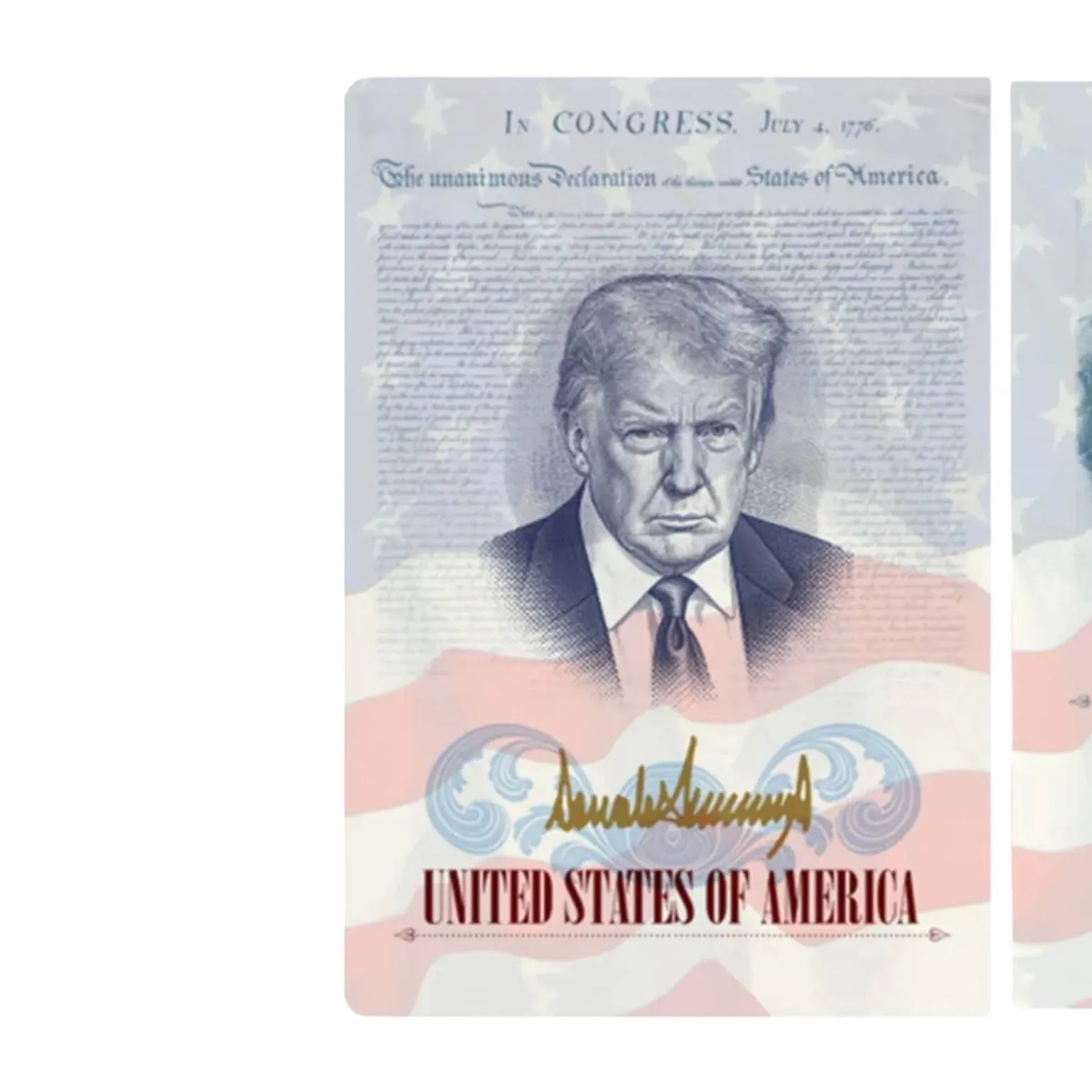 Archived image accompanying: US State Dept Unveils Limited America250 Passports Featuring Trump Portrait
