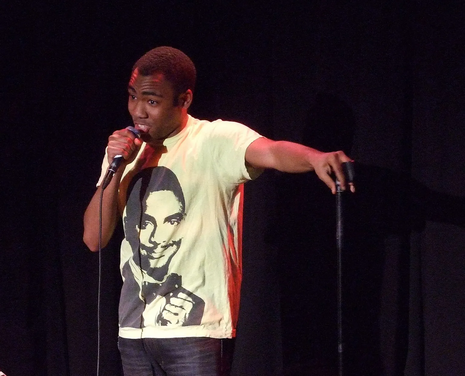 Donald Glover performs onstage at Shades of Black in 2008.