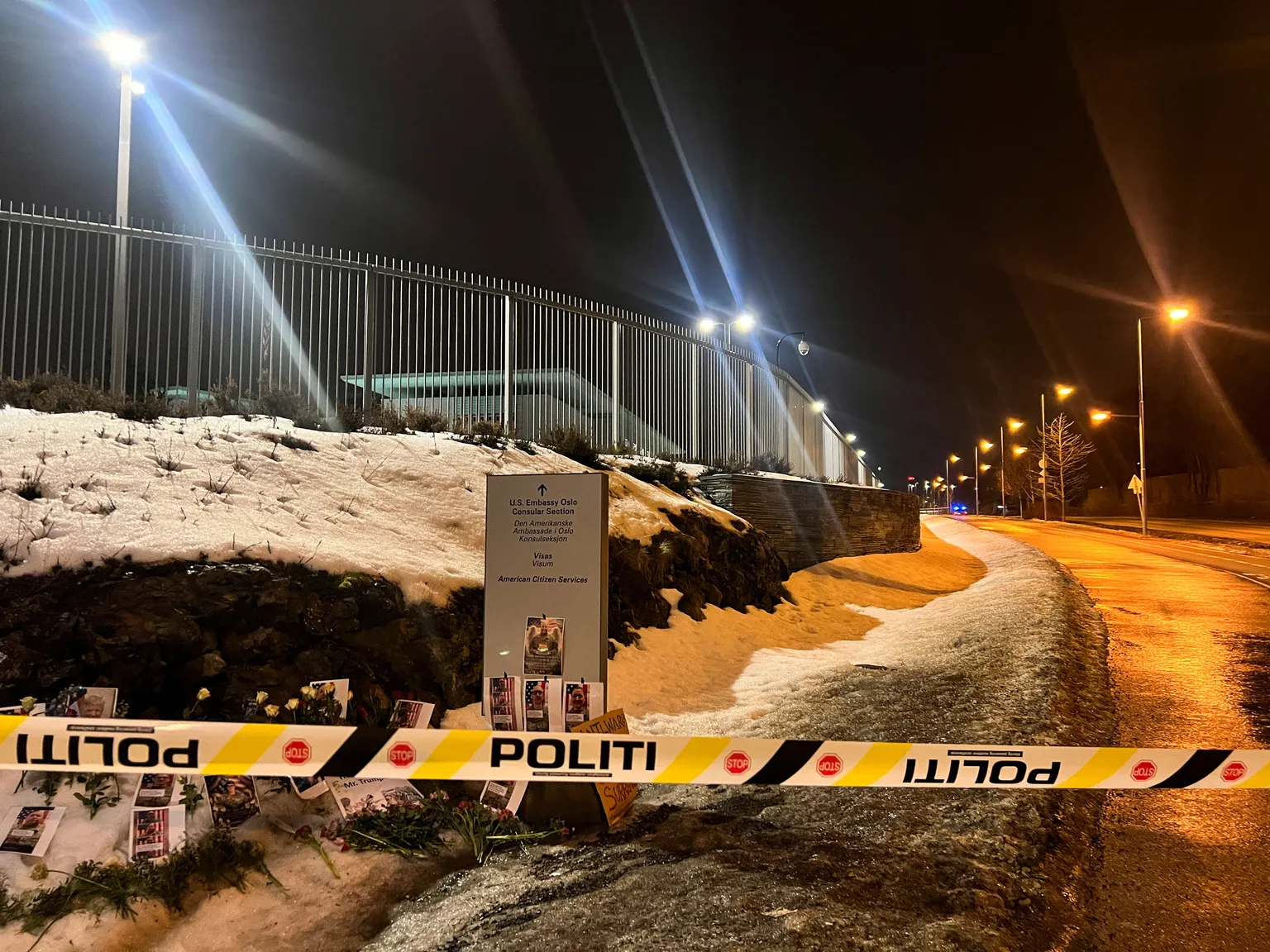 Archived image accompanying: Explosion Damages U.S. Embassy Entrance in Oslo; Terror Motive Under Probe