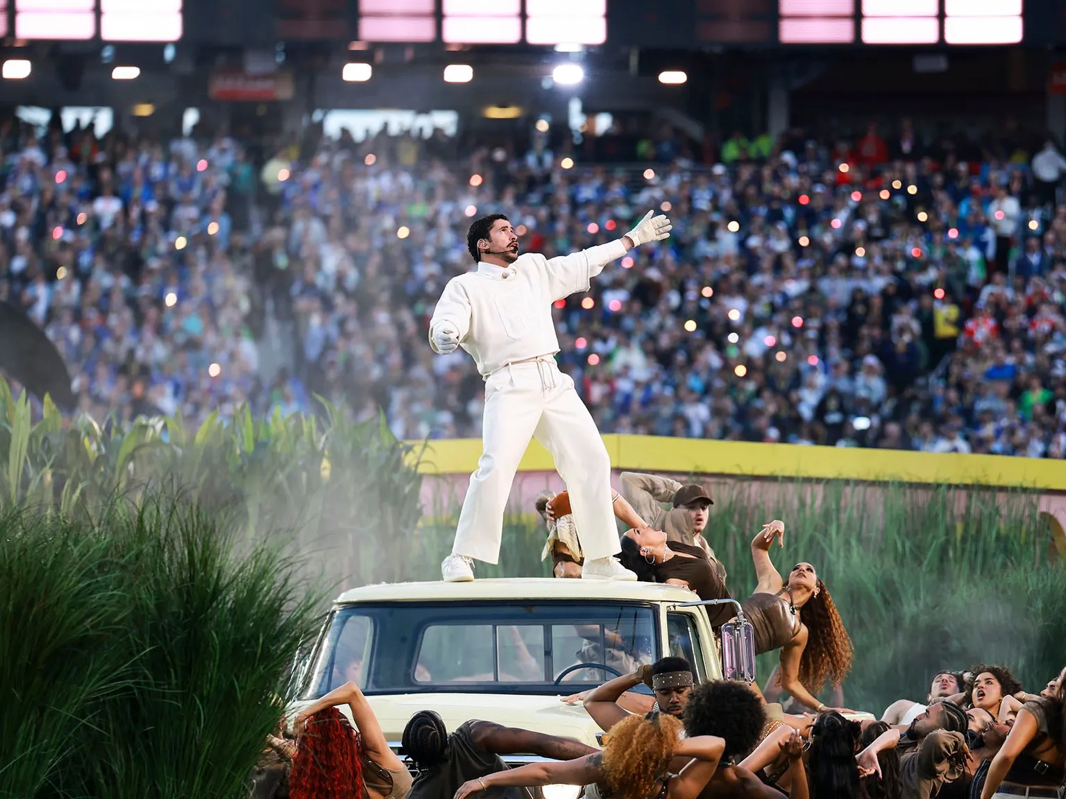 Archived image accompanying: Bad Bunny Ignites Super Bowl LX Halftime with Puerto Rican Block Party